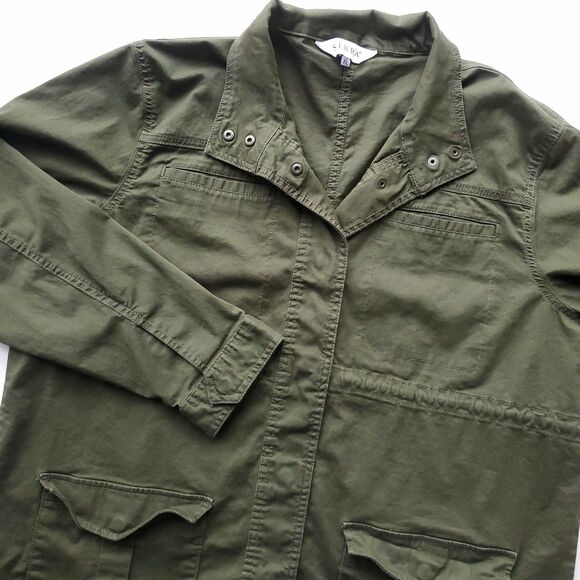 Military Style Field Jacket Sz XL Green Long Sleeve Utility Surplus Snap Front - Picture 1 of 11